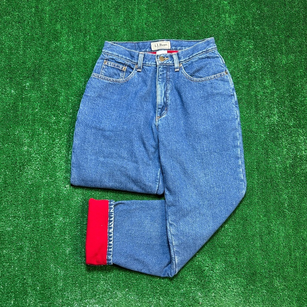 Vintage Fleece L.L. Bean Women Jeans 6 Reg Blue